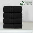 thumbnail image 4 of Elegant Comfort Turkish Cotton Hand Towel Set, 4-Pack, 16" x 28", Highly Absorbent - Soft Bathroom Towels, Black, 4 of 6