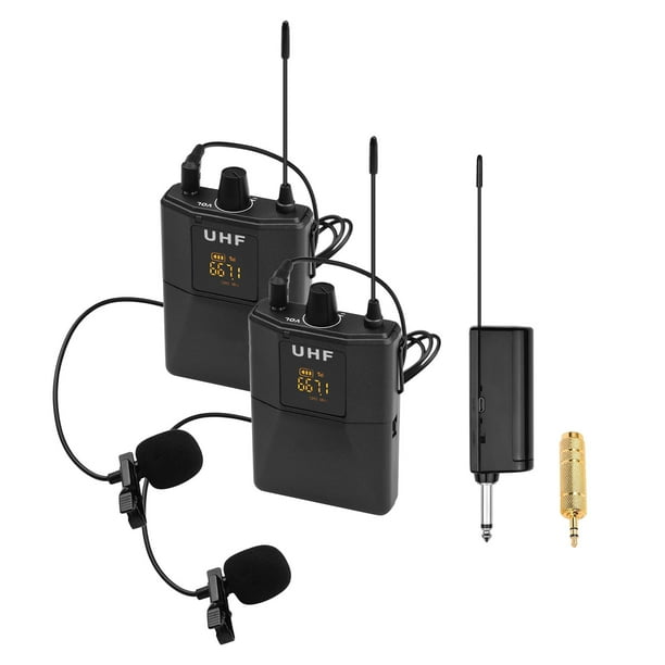 Amdohai Muslady Système de microphone sans fil UHF avec microphone