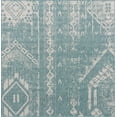 thumbnail image 2 of Unique Loom Outdoor Bohemian Collection Area Rug - Anthro (7' 1" Square Light Aqua/Ivory), 2 of 6