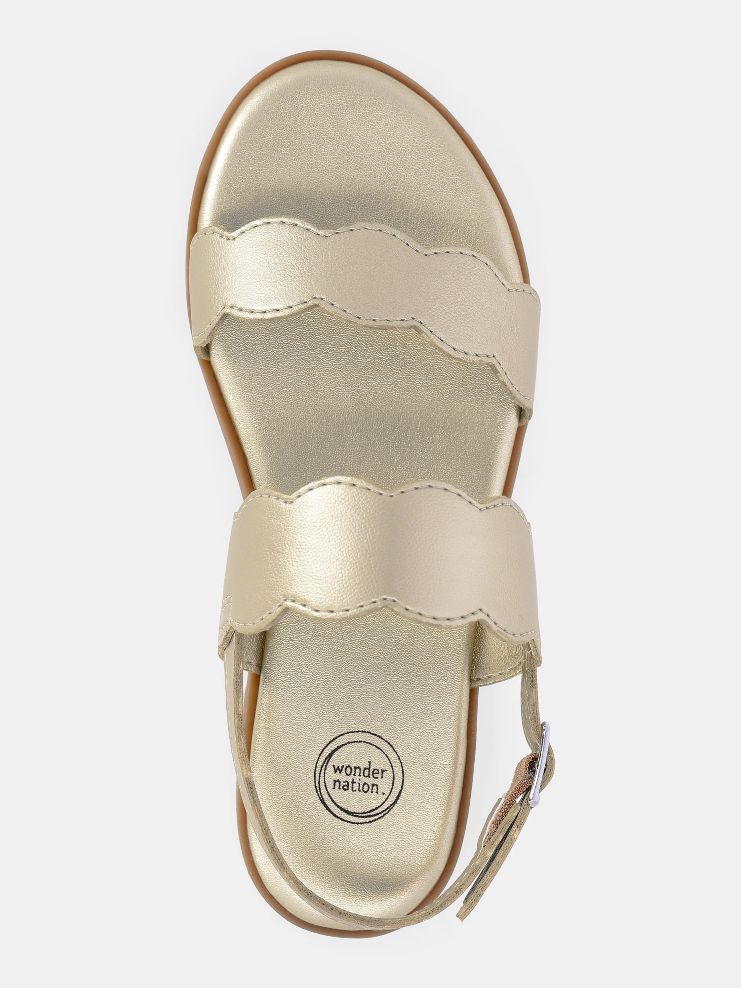 Wonder Nation Girls Two-Strap Slingback Sandals