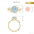thumbnail image 5 of ANGARA Natural Vintage Inspired 1.12 ct Aquamarine Flower and Vine Ring in 14K Yellow Gold for Women (Size-7mm) | March Birthstone, Anniversary, Jewelry Gift for Women | Natural Aquamarine Ring, 5 of 9