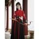 thumbnail image 4 of Traje de artes marciales con cuello cruzado y bordado de grulla Hanfu para pareja CP, traje de espadachín de estilo antiguo para hombres y mujeres, límite de 40 +, 4 of 5