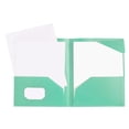 thumbnail image 2 of Two Pocket Folders Plastic Document Organizer Folder with Flap Double Pocket Presentation Folders Mint Green, 2 of 6