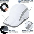 thumbnail image 4 of GADIEMKENSD Folding Reflective Design Breathable Nylon Outdoor Cap, White, 4 of 6