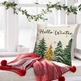 thumbnail image 3 of Wzzjkit Christmas Pillow Covers Decoration, 18x18in Christmas Green Printed Winter Throw Pillows Cushion Case Couch Decor for Christmas Home Outdoor Decorations, Christmas Pillow Cases, 3 of 7