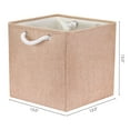 thumbnail image 4 of REGALWOVEN 13 Inch Square Fabric Collapsible Storage Basket Bin with Handle for Shelves Clothes Brown, 4 of 7