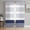 Blue, variant on Brown Stripe Sheer Curtains 45 Inches Length 2 Panels Set, Window Sheer Curtains for Living Room/Bedroom, Modern Rustic Horizontal Brown Striped Light Filtering Rod Pocket Curtain 52''x45''x2