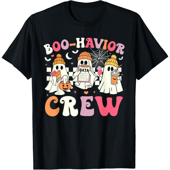 Vintage Boo-Havior Crew Behavior Analyst Halloween Gifts Men Woman T-shirt