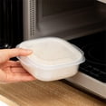 thumbnail image 4 of Refrigerator Food Storage Container with Lid – Microwave Meal Prep Lunch Box for Rice, Vegetables, Fruit and Leftovers – Stackable Fridge Organizer Plastic Storage Box, 4 of 7
