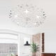 thumbnail image 3 of Espejo Adhesivo de pared DIY Adornos en forma de estrella Efecto reflectante Hoja de paredes plateadas Suministros para el hogar Sala de estar Dormitorio 64 piezas Kearding HA011924-00, 3 of 7
