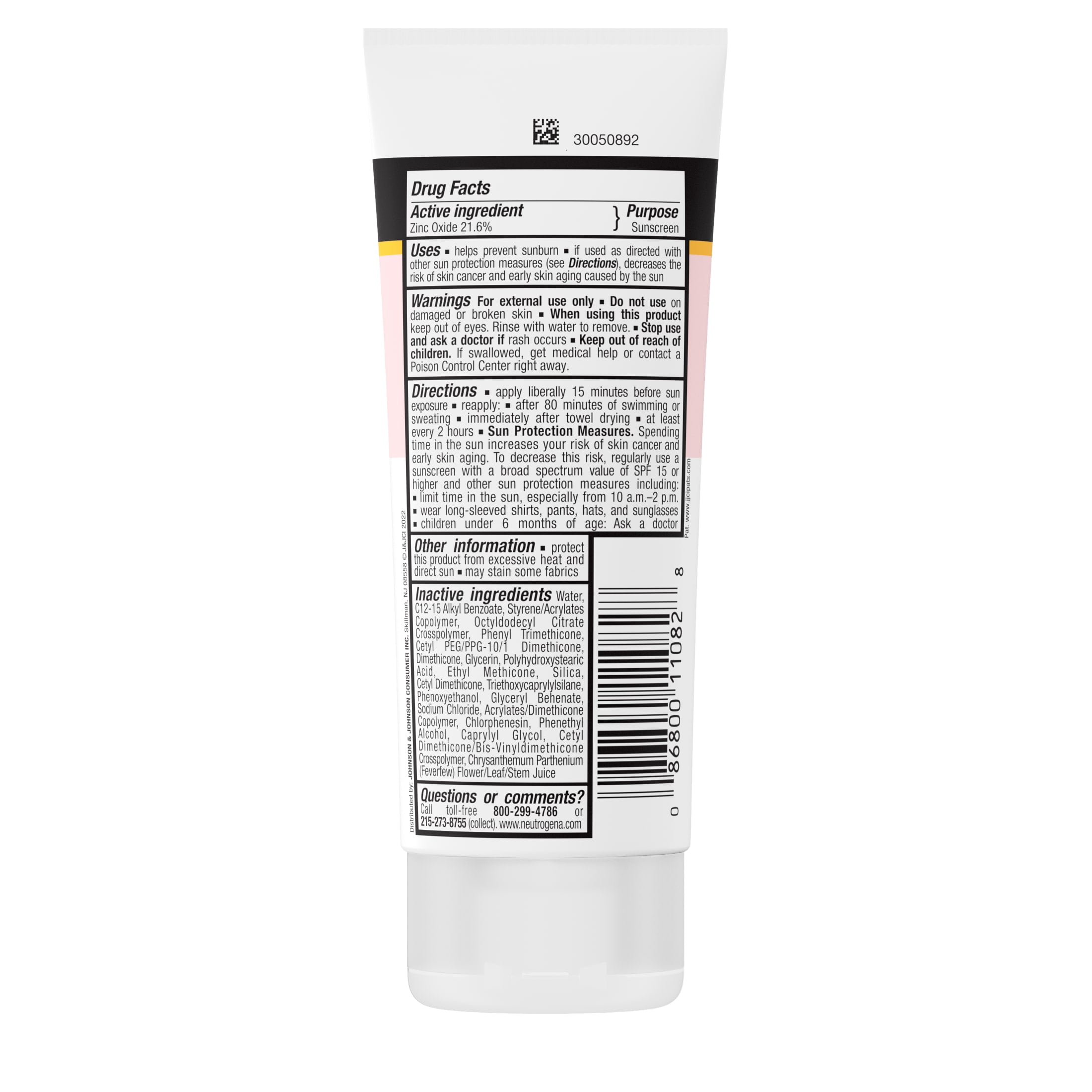 Neutrogena Pure & Free Baby Mineral Sunscreen with SPF 50, 3 fl. oz