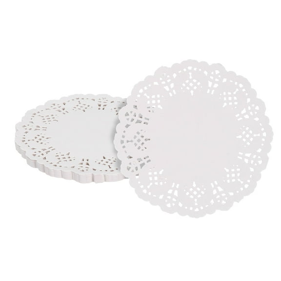 50pcs Paper Doilies, 3.5 Inch Lace Paper Doilies, Disposable Paper Placemats White