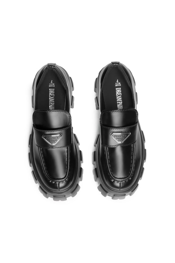 Women's Chunky Loafers Platform Comfortable Slip-On Dressy Business Casual Fashion Outfit Loafer Shoes