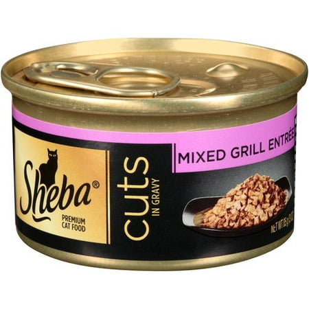 Sheba Premium Pate Cat Food Mixed Grill Entree, 3 oz ...