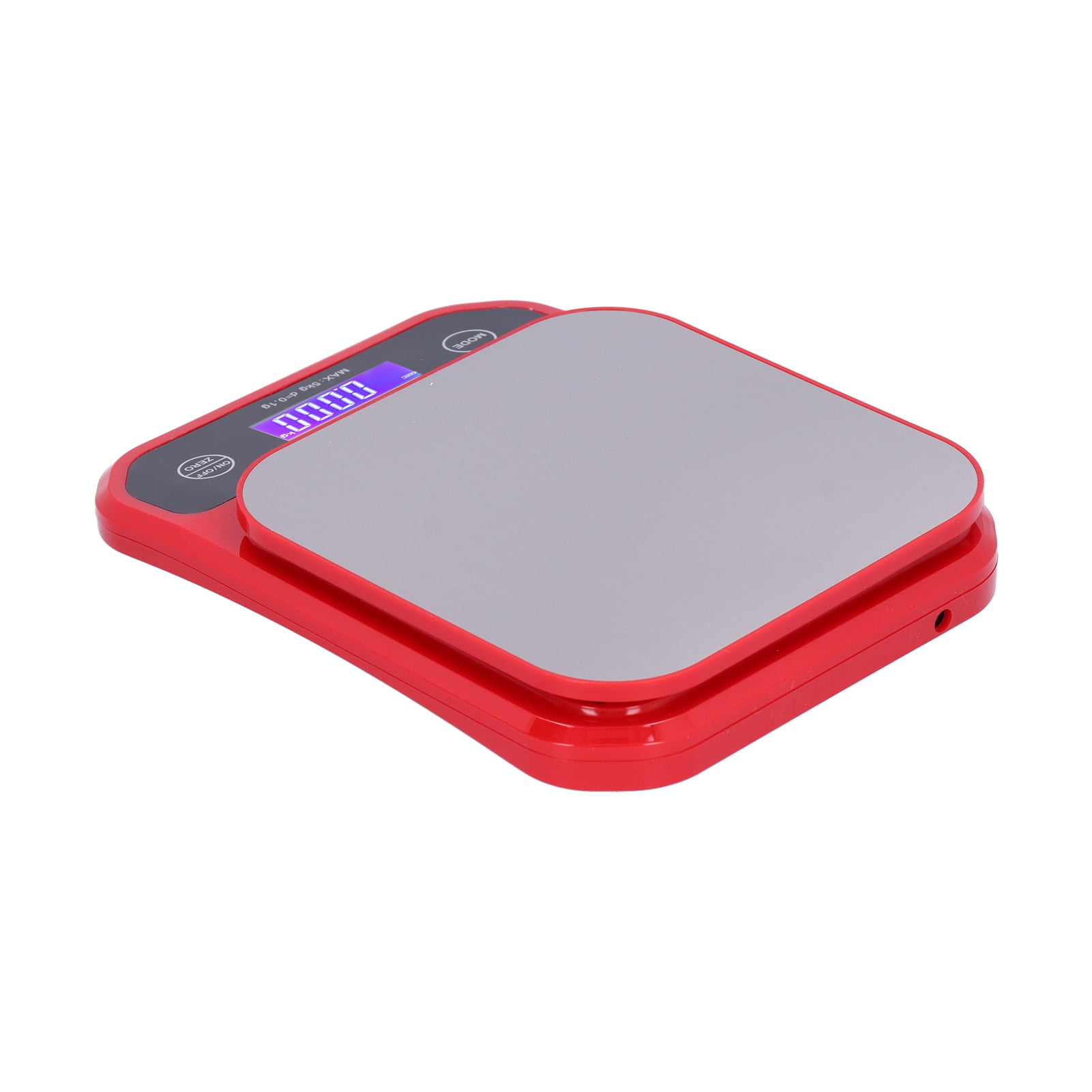 NFTIGB USB Charging Scale Waterproof Digital Kitchen Baking Food Scale Electric Weight Measuring Balance High Precision Sensor LCD Display Home Supplies Color Red Capacity 5kg 0.1g