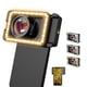 thumbnail image 1 of Lente macro APEXEL 15X con luz de relleno LED para iPhone y Android, 1 of 9