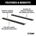 thumbnail image 2 of CURT 16150 Industry-Standard 5th Wheel Hitch Rails and 4-Bolt Brackets, Gloss Black, 25,000 Pounds, 2 of 3