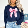 thumbnail image 6 of Pink Bow Watercolor Coquette Print Sweatshirt, 6 of 7