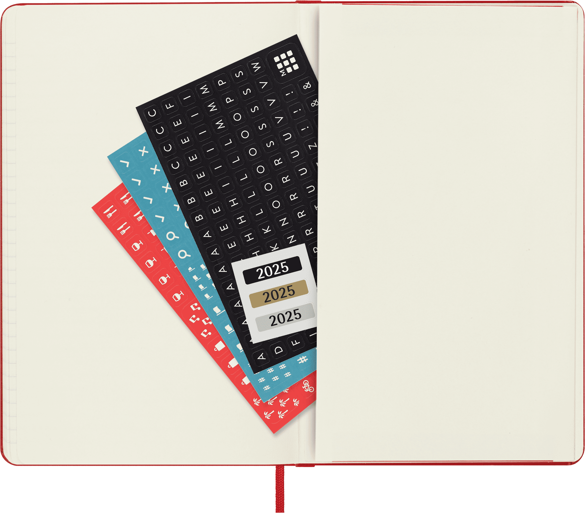 Moleskine Classic 12 Month 2025 Weekly Planner, Hard Cover, Large (5" x 8.25"), Scarlet Red, 144 Pages