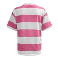 thumbnail image 6 of Womens T Shirts,Summer Stripe Print Round Neck Short Sleeve Casual T Shirt Women,Shirts for Women,Oversized Tshirts for Women（Color:Red,Size:L), 6 of 6
