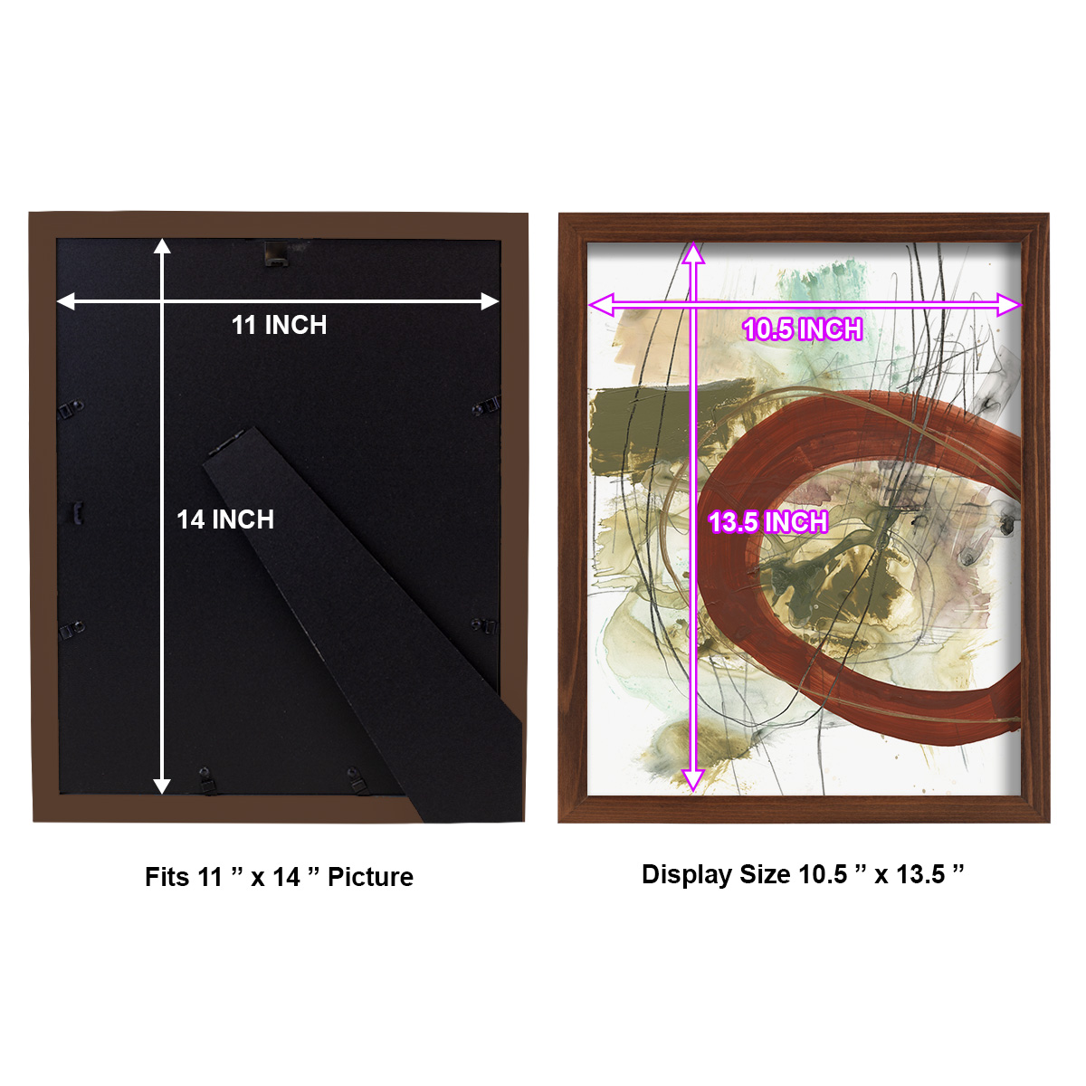 Rusted Loops II - Framed Print w/glass - Chestnut