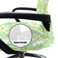 thumbnail image 5 of ZIATUBLES Computer Office Chair Covers Stretchable Soft Desk Chair Protector Cover Removable Washable Computer Chair Dustproof Stylish Chair Slipcover, S, Flower Butterfly Light Green, 5 of 7
