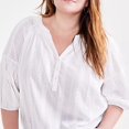 thumbnail image 3 of Style & Co Plus Size Woven Split-Neck Top - Shiitake - Size 3X, 3 of 4