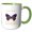 Green/White, variant on 3drose, Colorado Territory Insect the Hairstreak Butterfly, 15oz Mug
