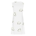 thumbnail image 5 of Ayolanni Knee-Length Women Dresses Plus Size Party White Graphic V-Neck Sleeveless Dresses Girls' Dresses 2x, 5 of 5