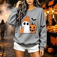 thumbnail image 5 of Sweatshirts for Women Halloween Long Sleeve Crew Neck Printed Top, 5 of 5