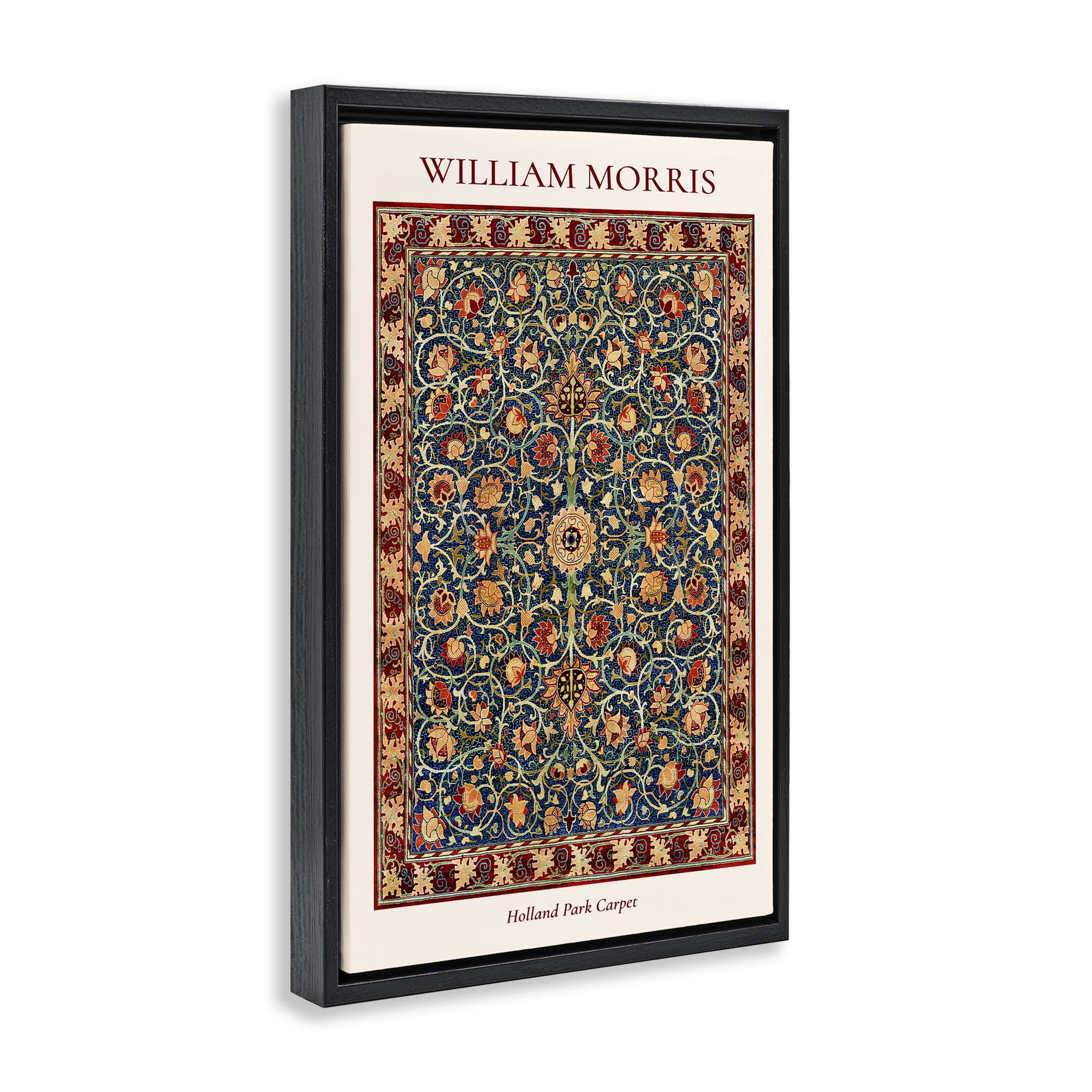 Stupell Industries Holland Park William Morris Design Black Framed Floater Canvas Wall Art, design by Vintage Hustle