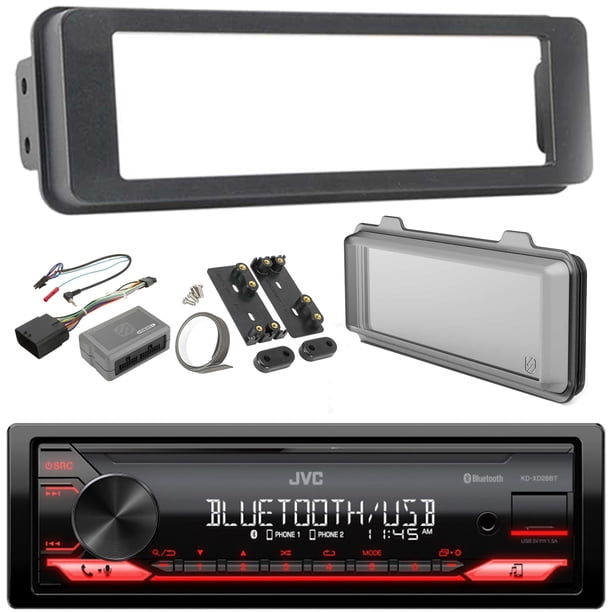 JVC KDXD28BT Single DIN AM/FM Radio Stereo USB AUX Bluetooth