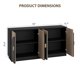 thumbnail image 3 of QinaQin Aparador buffet grande de 65 pulgadas con diseño acanalado y arco simétrico, repisas ajustables y amplio espacio de almacenamiento para comedor o cocina, 3 of 7