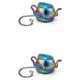 thumbnail image 1 of Colador de té Ounissouiy de acero inoxidable forma de tetera infusor de colores lavable 2Conjunto, 1 of 6