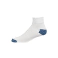 thumbnail image 2 of 12 Pairs Quarter Socks Crew Cotton Unisex Athletic Sports Workout Running Comfort Cozy Sweat-absorbing Anti-Slip Comfy Compress Soccer Value Pack, 2 of 2