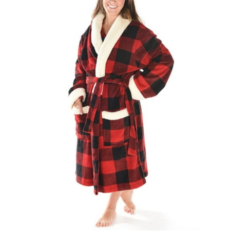 

Toto Jackets Coats For Women Collared Long Sleeve Ladies Fashion Casual Lapel Long Plush Shawl Pajamas With Pocket Belt