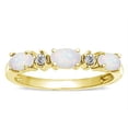 thumbnail image 2 of Star K � Oval 5x3 Genuine Opal three stone oval band, 2 of 9