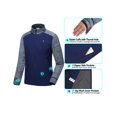 thumbnail image 3 of Little Donkey Andy Men's Quick Dry Thermal Lightweight Running Jacket Full Zip Hybrid Warm Thumbholes Golf Track Jacket Navy Heather L, 3 of 7