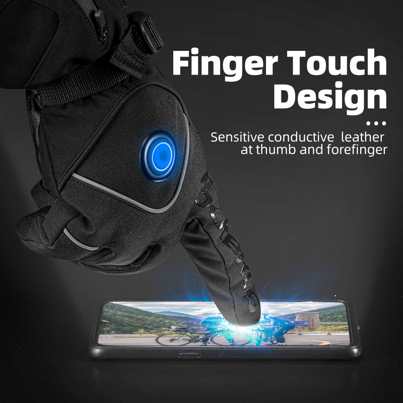 ROCKBROS Electric Gloves Cold Weatherfor Cycling Heated Gloves Rechargeable Battery Thermal Mittens Gloves for Men Women Winter Touchscreen Waterproof Warm Glove Liners