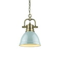 thumbnail image 1 of Golden Lighting-Duncan - One Light Mini Pendant with Chain  Aged Brass, 1 of 4