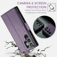 thumbnail image 6 of Samsung Galaxy S23 Ultra Wallet Case with RFID Blocking, Samsung S23 Ultra Case Wallet for Women Men Card Holder  Clasp Kickstand Leather Book Folio Case for Galaxy S23 Ultra Purple, 6 of 11