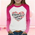 thumbnail image 2 of Posijego Valentines Day Shirts for Kids Girls Long Sleeve Tee Cute Graphic T-Shirts Spring Basic Tee Undershirts Tops, 2 of 9