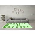thumbnail image 3 of Ahgly Company Indoor Square Oriental Green Modern Area Rugs, 6' Square, 3 of 4