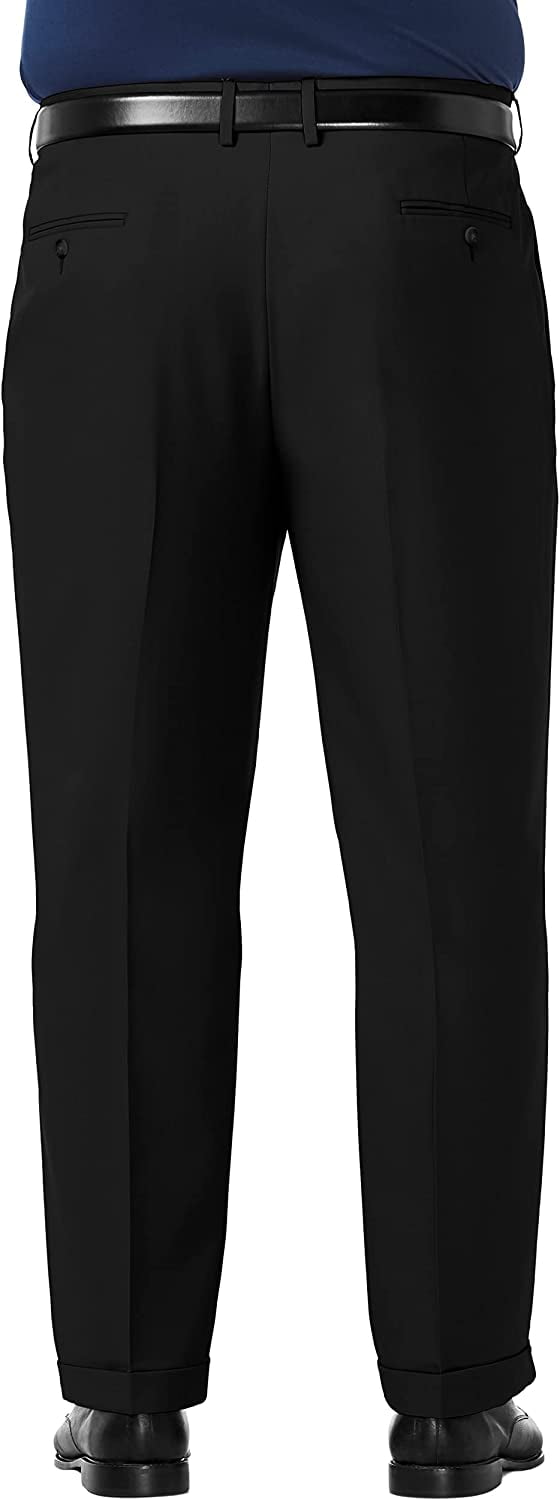 HAGGAR Mens Black Classic Fit Pants 46X29 - Walmart.com