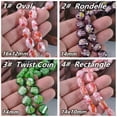 thumbnail image 3 of U8MO 10pcs 12mm~14mm Millefiori Lampwork Glass Loose Crafts Beads lot Jewelry Making-#3 Purple, 3 of 4