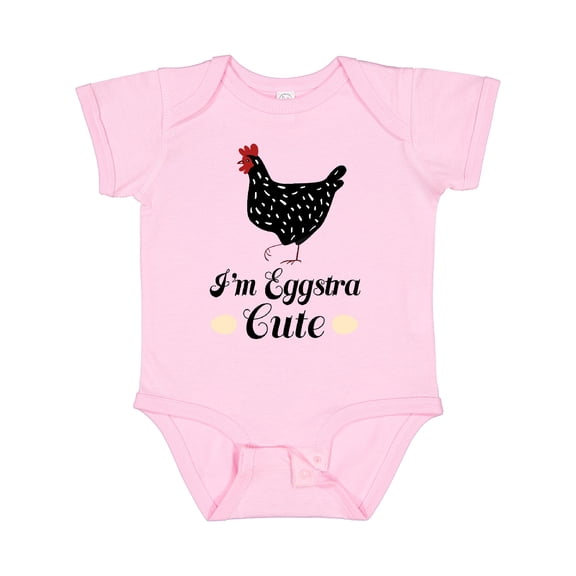 Inktastic Chicken Lover Eggstra Cute Girls Baby Bodysuit