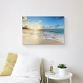thumbnail image 5 of Ocean Beach Canvas Wall Art: Coastal Picture Seaside Sea Wave Print Decor Sunrise Seascape Artwork Relaxing Bedroom Living Room Home Office Painting Decoration, 5 of 6