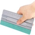 thumbnail image 4 of QWORK Vinyl Wrap Squeege, 6-inch Vinyl Squeegee with Ruler, Mini Vinyl Wrap Felt Edge Squeegee Soft Plastic Scraper Scratch-Free Window Tint Tool, 3 Pack, 4 of 7