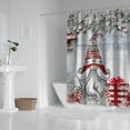 thumbnail image 2 of Rideau de Douche pour Salle de Bain, Gnomes de Sapin de Noël, Rideau de Salle de Bain Court, Imperméable, Rideaux de Salle de Bain Simples, Crochets Inclus, 72x72 Pouces, 2 of 5