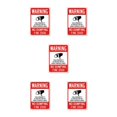 thumbnail image 1 of Justharion Simple And Clear Metal Sign For Warning In Various Places Warning Sign Service Weather-resistant 15*20cm 5Set, 1 of 6